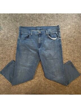 Mott & Bow Men's Straight Fit Jeans Blue Stretch Denim Size 38x32
